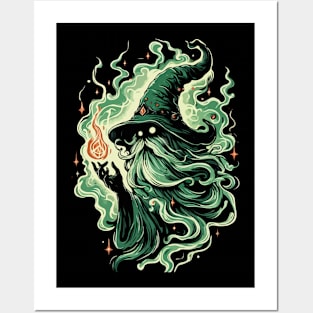 Green Wizard Posters and Art